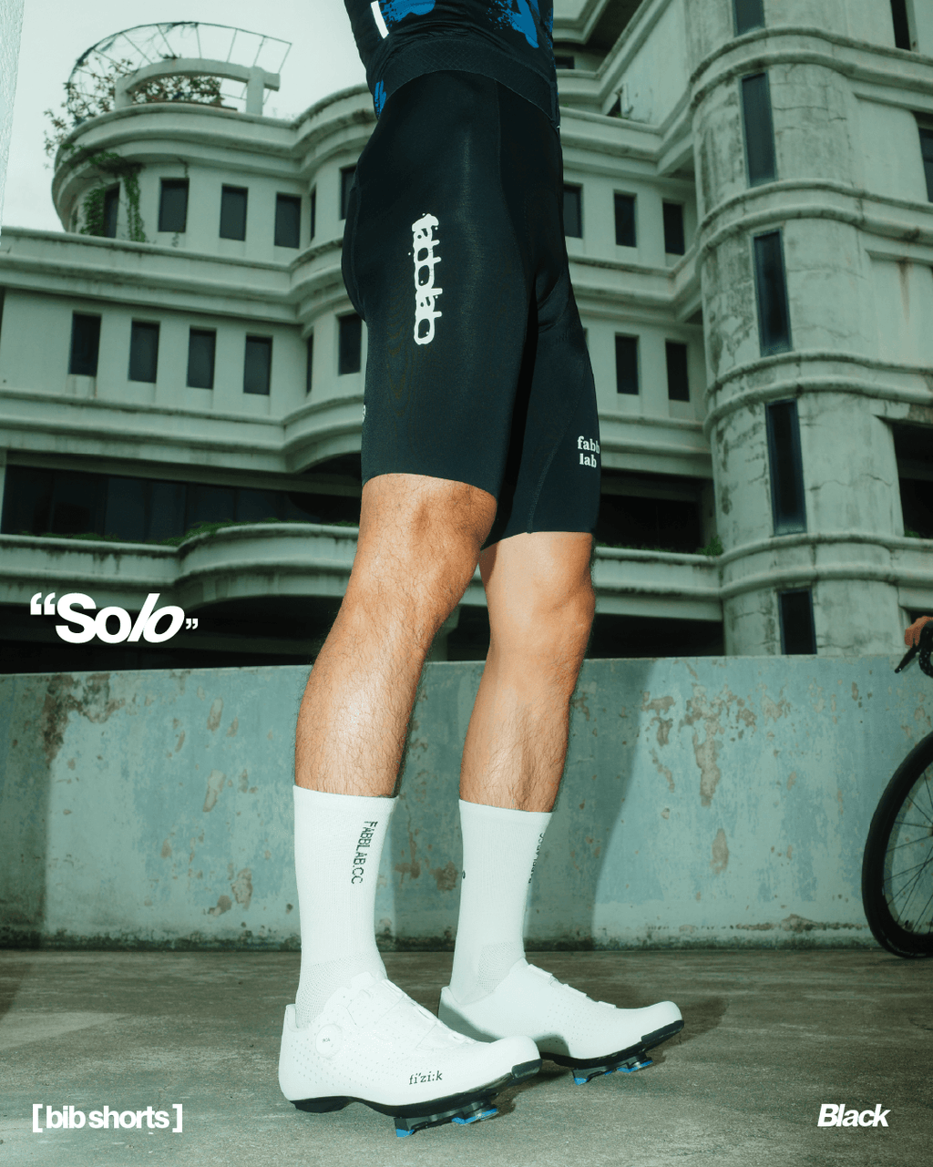 Solo bib shorts men  - Black