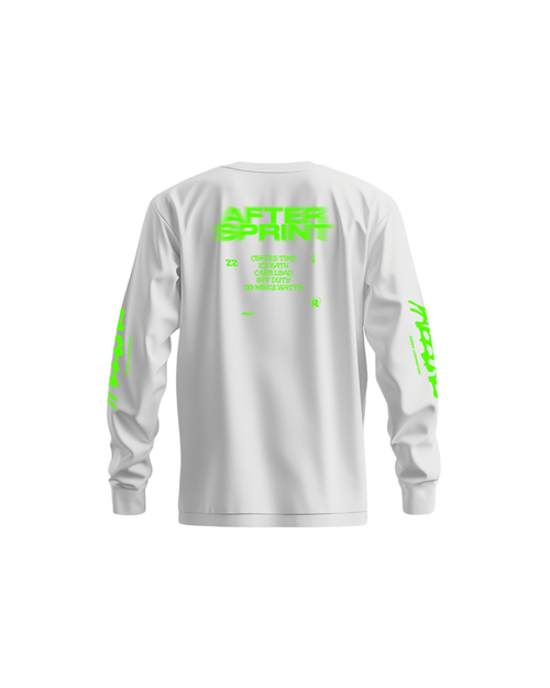 After sprint white ls tee